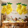 Brautjungfern-Zitronen-Deko 10 Stück Ballons, Sommer Gelbe Obst-Folienballons für Scheibenballon-Themen-Geburtstagsparty-Zubehör, Urlaub