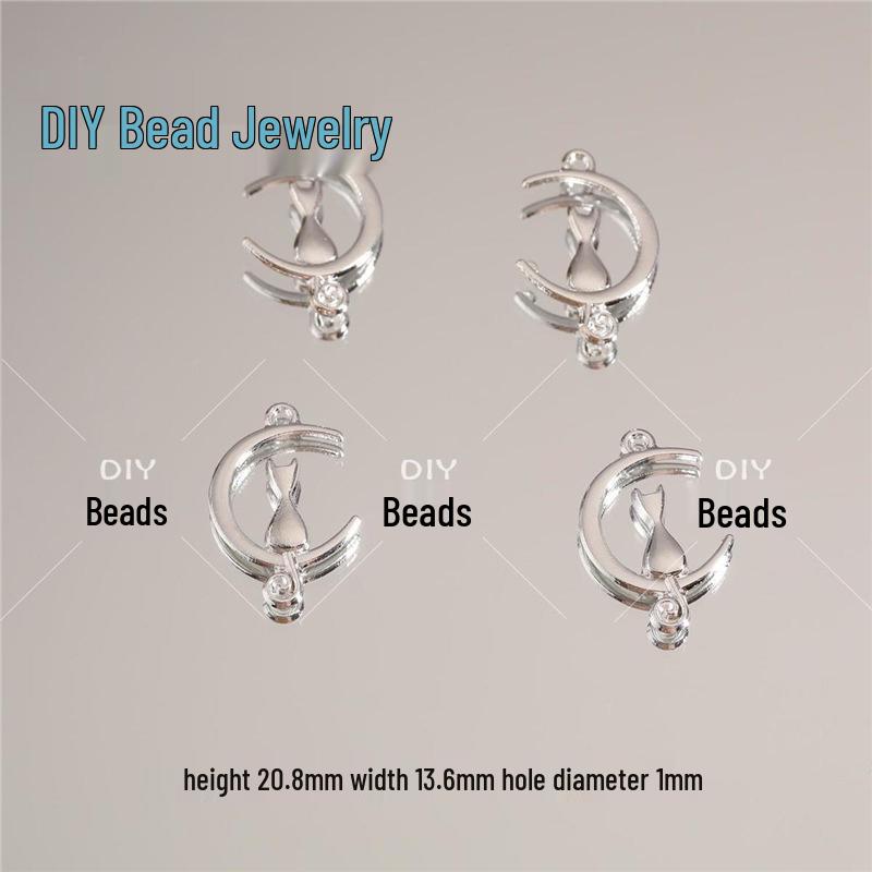 Moon Series Hollow Pendant Charms for DIY Beaded Jewelry