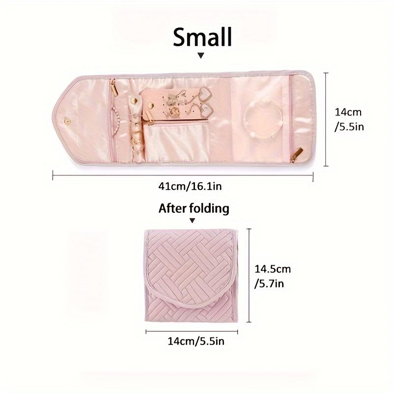Travel Jewelry Organizer Case Foldable Jewelry Roll For Journey - Rings, Necklaces, Earrings, Rings, Brooches, Bracelets, Watch, Travel Essentials