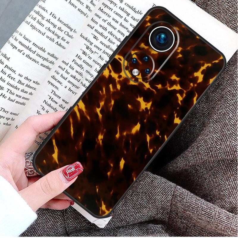 Tortoise Shell Pattern Case For Honor Magic 5 Lite 6 Pro 50 70 90 Honor X8b X9b X6 X7 X8 X9 X6a X7a X8a X9a Cover