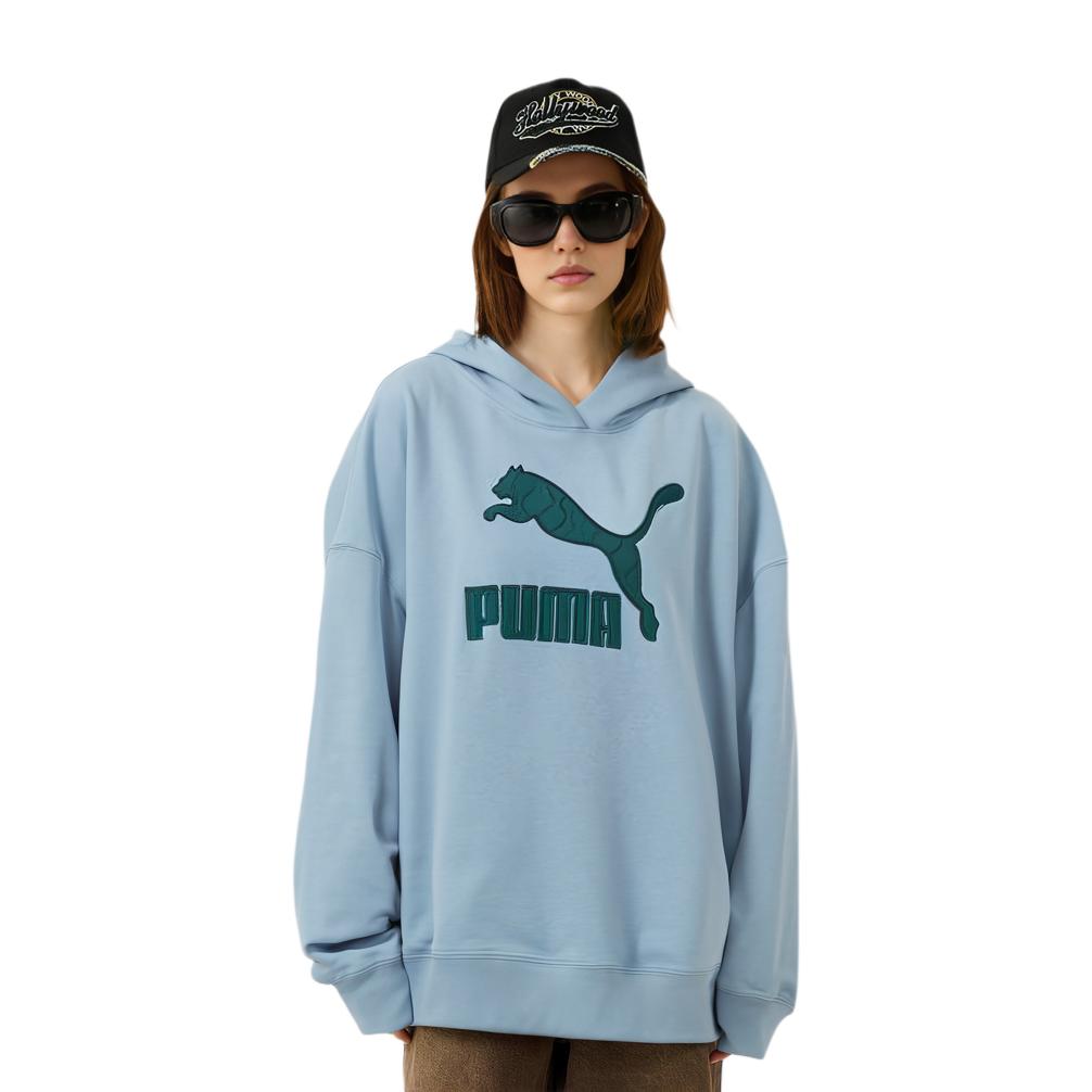 Puma Logo Hooded Casual Sweatshirt Women sweatshirt Blue 539278-79