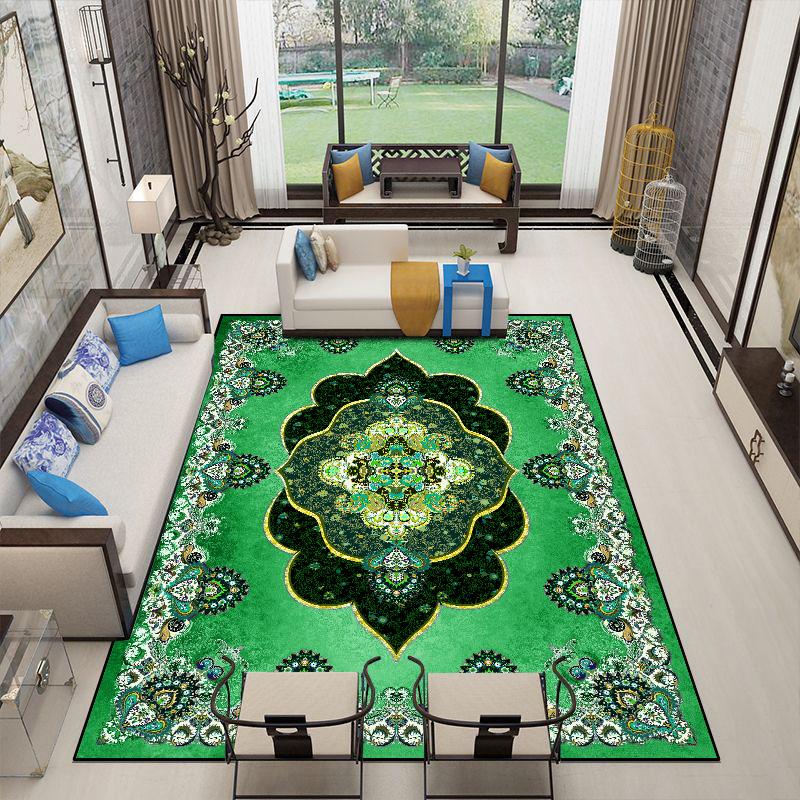 Gorgeous Persian Style Rugs for Living Room Home Decor Red Carpet Parlor Washable Big Size Floor Mat Antiskid Entrance Door Mat