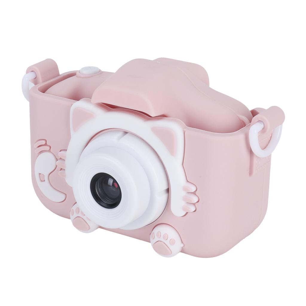 Children Camera 40MP Cartoon Cat Photograph Camera with Puzzle Games Birthday GiftsPink