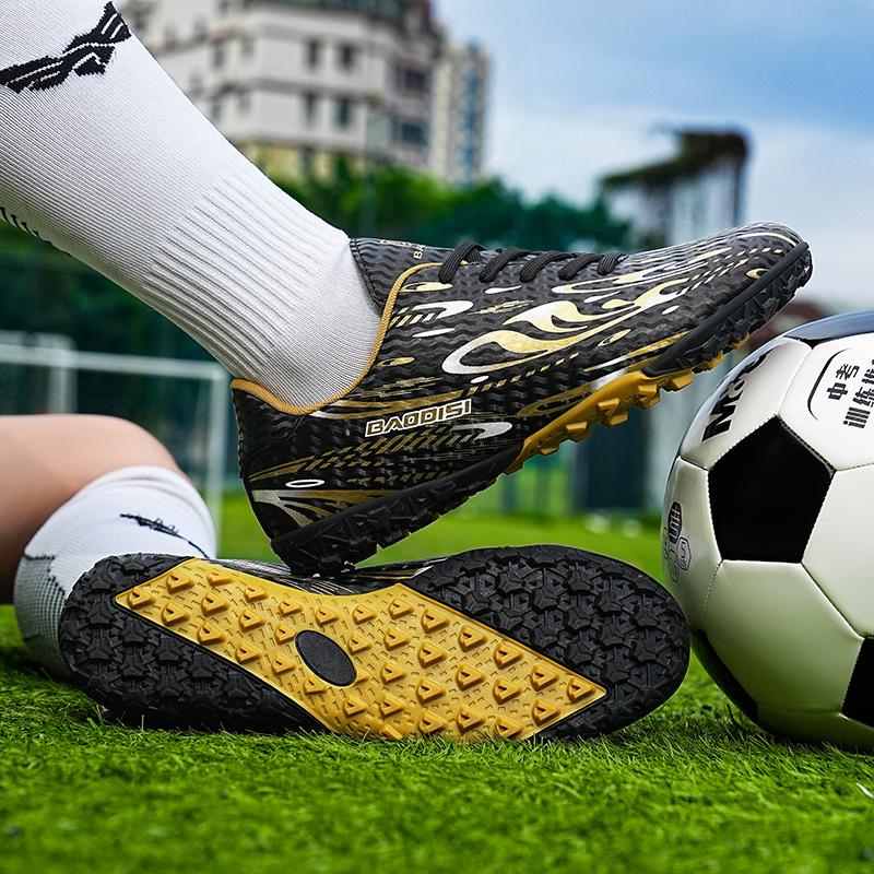 Men's Soccer Shoe TF/FG Non-Slip Turf Soccer Cleats Train Shoes Comfortable Simple Design Sneakers Casual Lace Up Football Boots