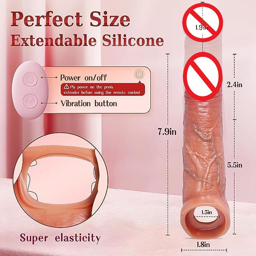 Cheap Soft Cock Realistic Male Penis Training Sex Toy Penis Enlarger Extender for Men Remote Control Realistic Dildo Male Adults