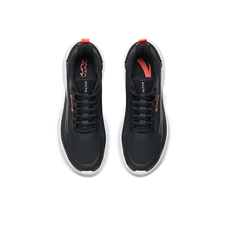 Anta Ling Yun Series Fabric Breathable Low-Top Running Shoes Men Sneakers Black 912035561-4