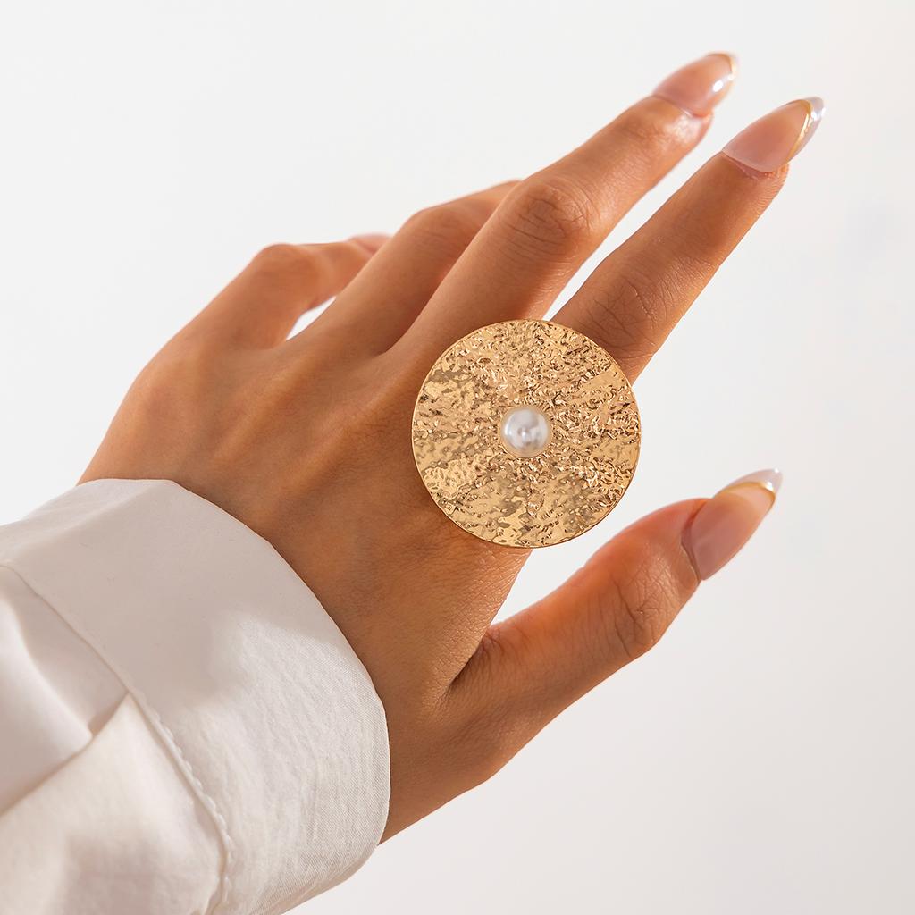 Ingemark 27 Styles Unique Exaggerated Big Flower Starfish Moon Rings Women Punk Geometric Adjustable Finger Ring Grunge Jewelry