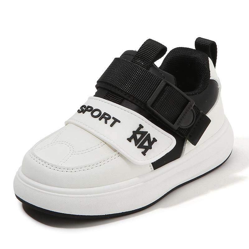 

Children Casual Sneakers Spring Autumn Boys Girls Skate Shoes Soft Sole Comfort White The inner length of size 26 shoes is about 16.5cm чорний