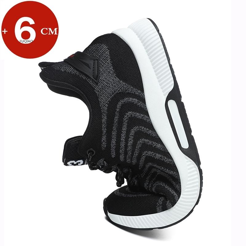 Sommer Herren Größenerhöhende Sportliche Freizeit Mesh Schuhe Unsichtbarer Absatz 6cm Erhöhung Bequeme Atmungsaktive Elevator Sneaker