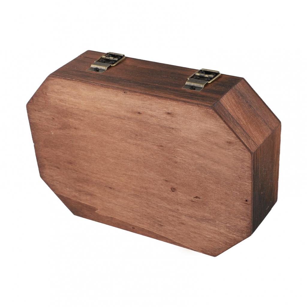 Handcrafted Solid Wood Storage Box with Elegant Begonia Flower Design