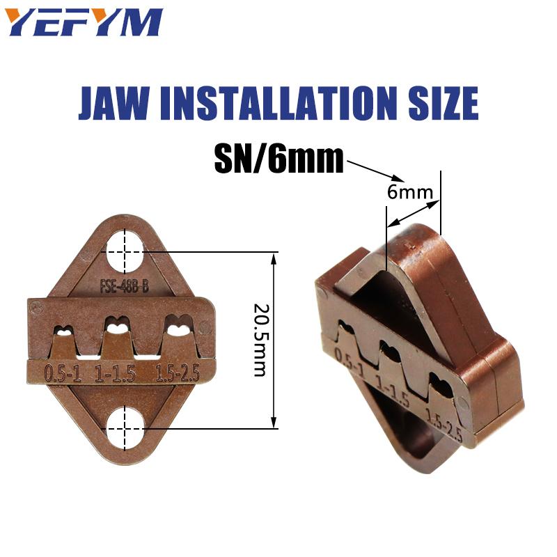 1KS Lisovací kleště čelisti SN série (šířka čelistí 6mm/kleště 190mm) pro TAB 2,8 4,8 6,3/C3 XH2,54 3,96 2510 pružina zástrčky SN-48B SN-28B YEFYM