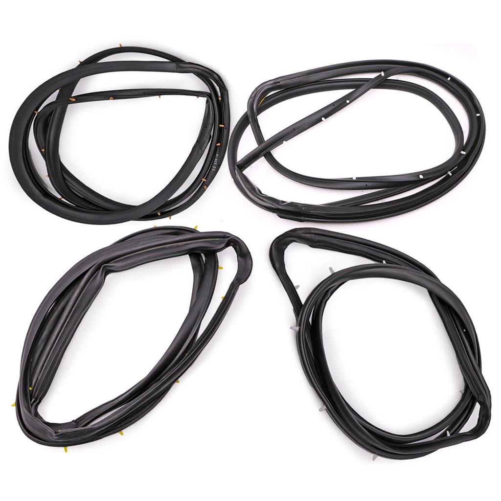 4PCS Front Rear Door Rubber Seal Weatherstrip For Nissan D22 Frontier 1998-2005