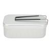 Lunch Box Steaming Rack Set Foldable Handle Aluminum Alloy Camping Bento Box for Picnic Camping Hiking Fishing