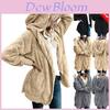 Cozy Women Winter Fluffy Coat Fleece Fur Jacket Teddy Bear Hoodies Soft Material