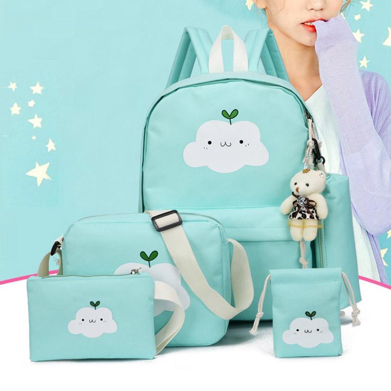 Симпатичные Облако Печать Нейлон рюкзак Schoolbags для девочек-подростков случайных детей Путешествия Сумки – купить по низким ценам в интернет-магазине Joom