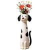 Jarrón para Perros Original Hecho a Mano Moderno Lindo Jarrón de Flores con Forma de Perro Adorno Creativo para Sala de Estar Oficina Estudio Decoración del Hogar