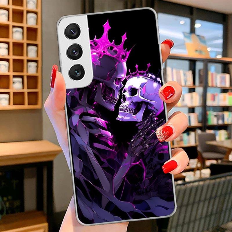 Anatomy Skeleton Heart Lovey Kiss Cover Phone Case For Samsung Galaxy S26 S25 Edge S24 Ultra S23 S22 Plus S21 S20 FE Soft Fundas