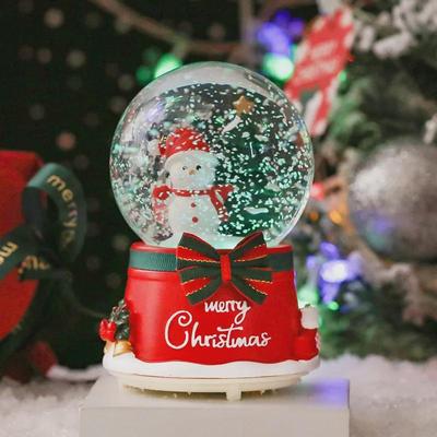 Kryształowa kula Świętego Mikołaja pozytywka: Prezent Noworoczny dla Dzieci i Dekoracja Biurka