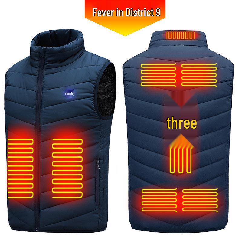 Smart Heating Vest with Graphene Technology – Available In 9, 13, 15, and 17 Heating Areas for Men & Women