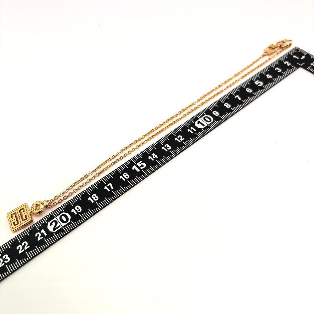 Used Givenchy G Logo Gold Necklace Vintage
