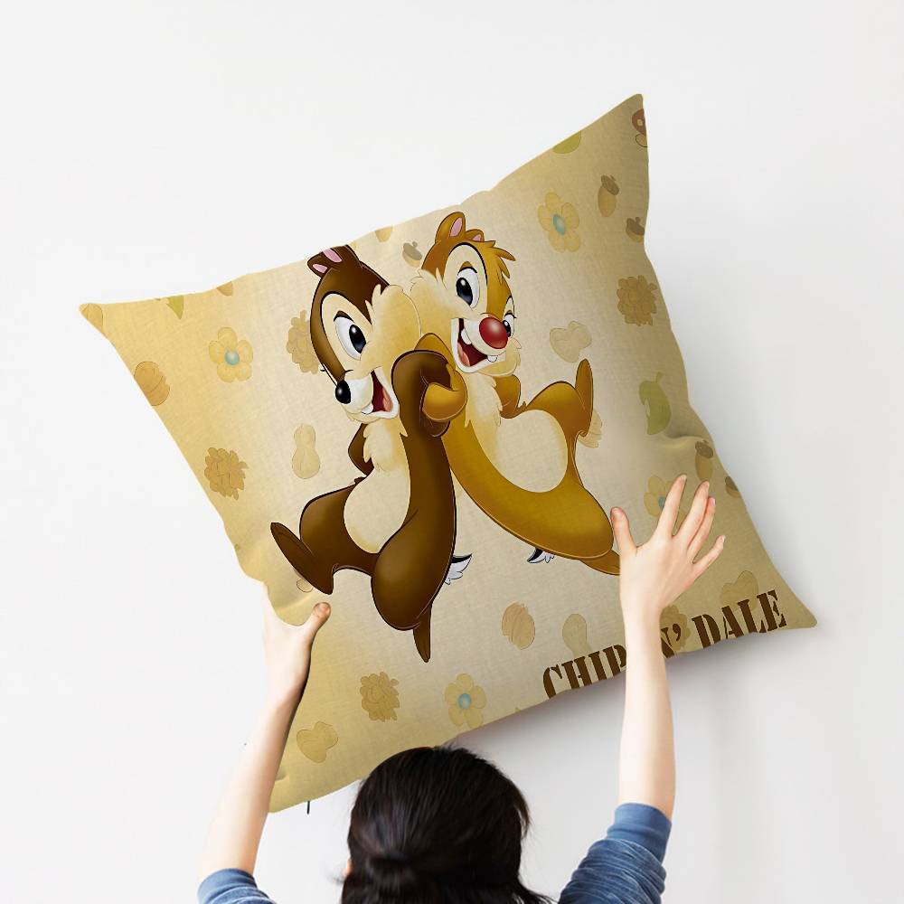 Cartoon C-Chip n D-Dale Stitch Lucky Dragon pillow cover sofa cushion cover home room decoration children gift
