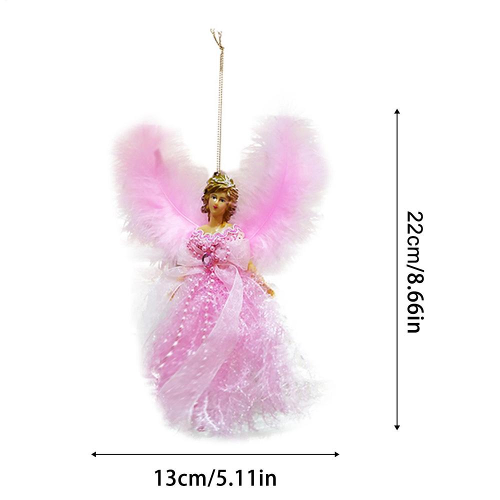 1PC Angel Ornaments For Christmas Tree Angel Christmas Ornaments Cute Pendant For Youth Adult Nursery Holiday Backyard Front