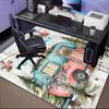 1PC Custom Name Christmas Camper Theme Floor Mat Ideal for Living Room, Game Rooms, Office, Bedroom, Floor Mat Playful Design