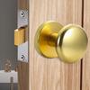 Passage Door Knob Single Side Zinc Alloy Hidden Lock Hardware Round Doorknob Black