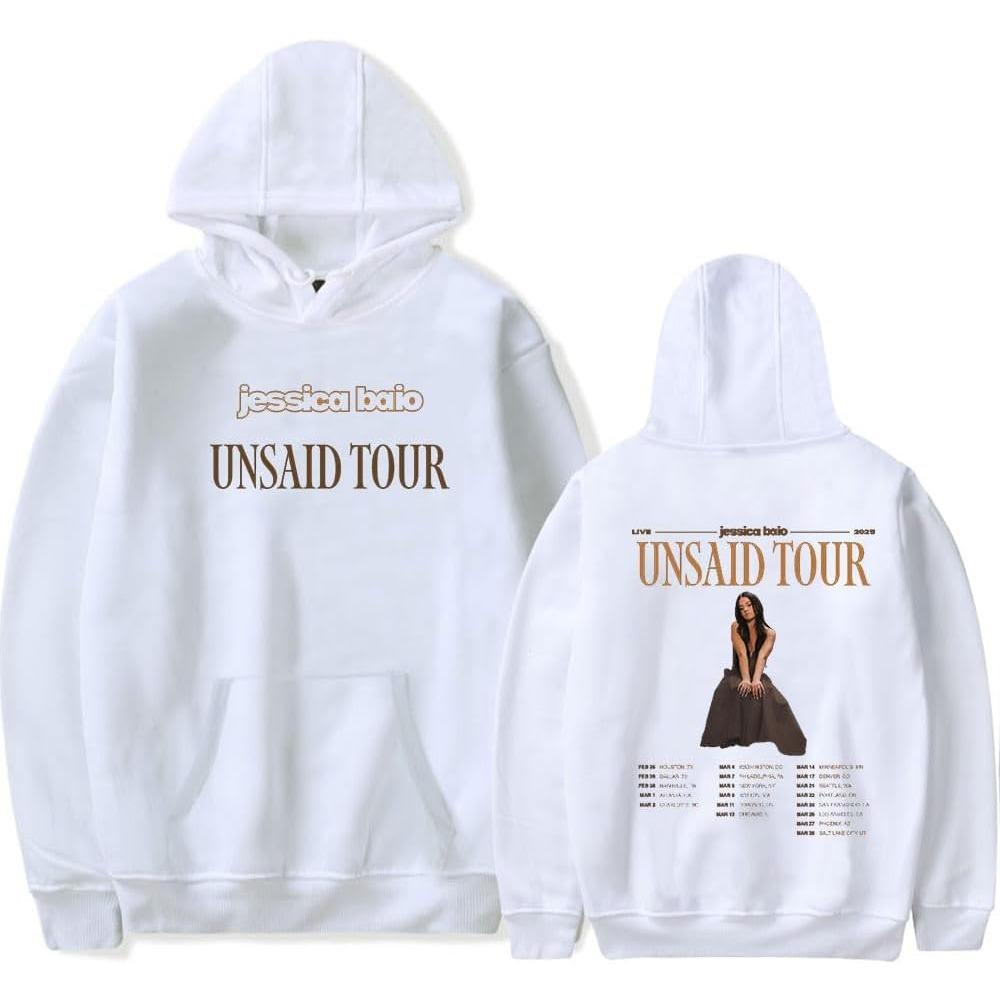 Jessica Baio The Unsaid Tour 2025 Merch Hoodie Women Men Long Sleeve Sweatshirt Fashion Pullover Clothes