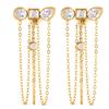 Stylish Crystal Fringe Dangle Earrings Trendy Ear Pendant Accessory Long Decoration Earrings For Party Or Daily Wear