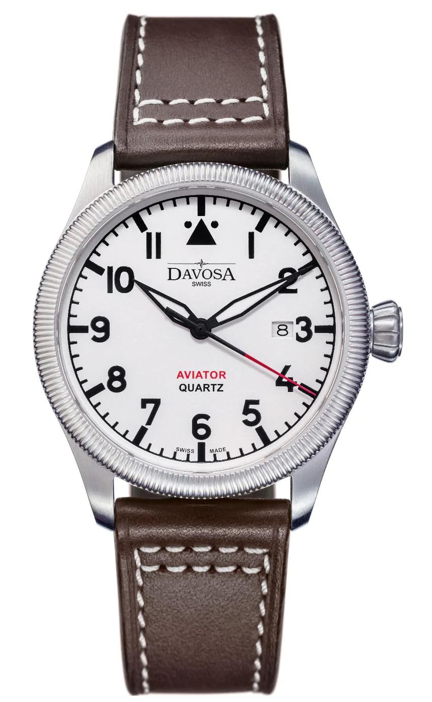 

Date Aviator Swiss Made Brown [Davosa] 162.498.15 Чол. білий