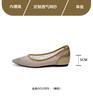 Mesh Pointed Inner Height Increase Shallow Mouth Single Shoes 2025 Spring and Summer New Versatile Rhinestone Breathable Sandals Fashion Flat Shoes