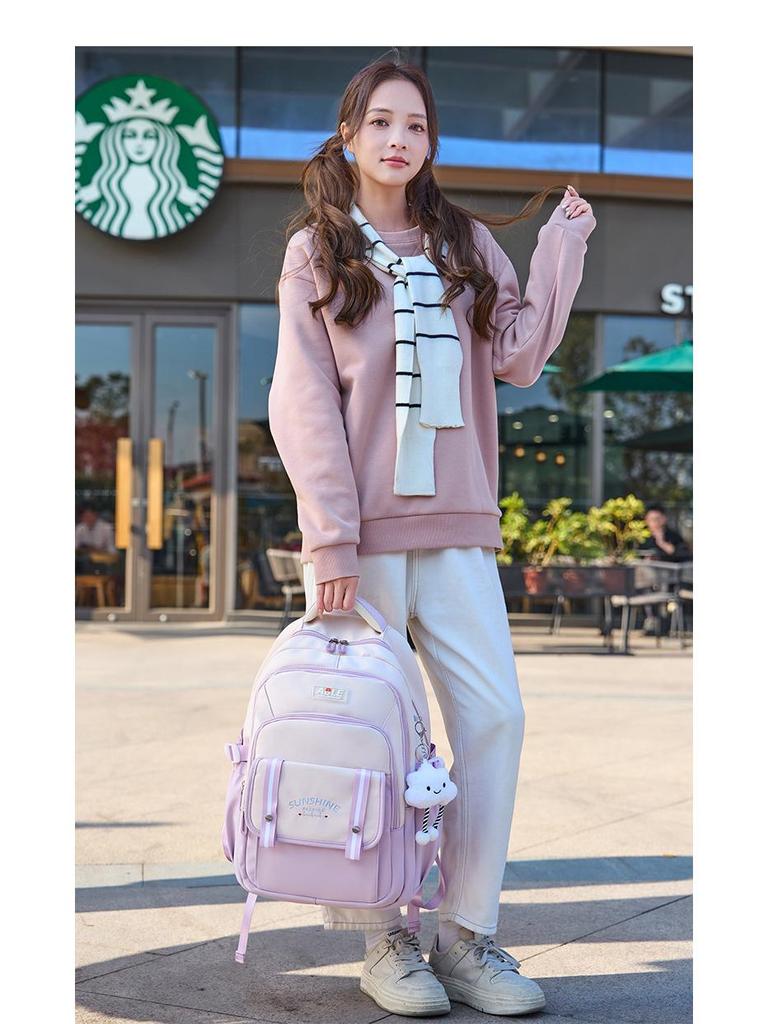 Korean Style Waterproof Backpack: Lightweight, Decompression, Multi-compartment, Large Capacity for Primary To High School Students