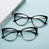 0 -0.5 -0.75 To -6.0 Blue Light Blocking Cat Eye Prescription Spectacles With Diopter Spring Leg Myopia Photochromic Eyeglasses