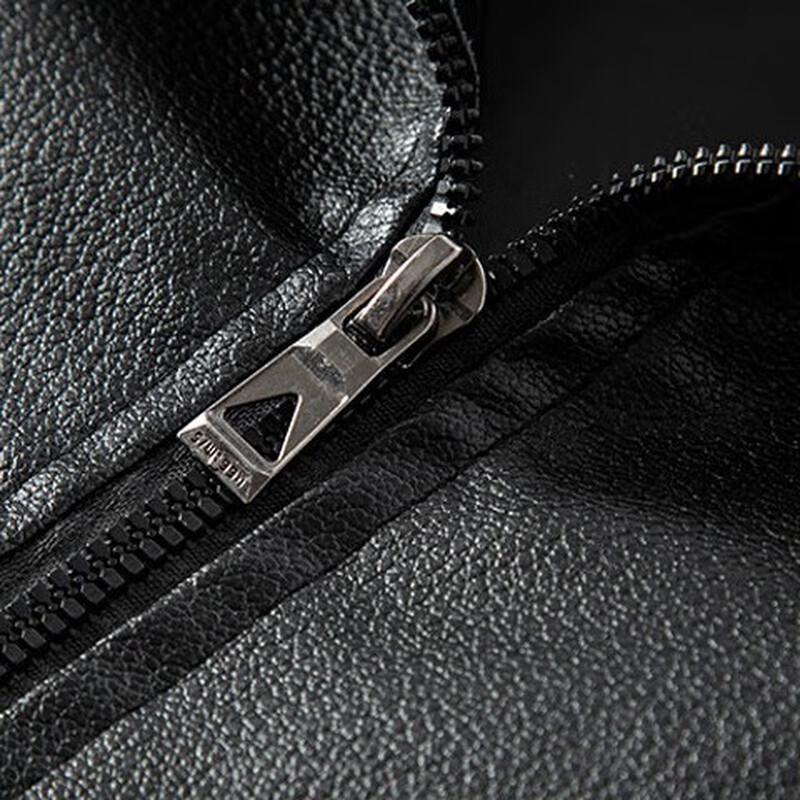 ROMON Men's Waterproof Faux Leather Casual Jacket