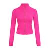 Lulu Logo Slim-Fit Ladies' Stand-Collar Jacket with Gold Zipper, Long-Sleeved Sports Fitness Outerwear