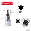 1pc T20-T70 Hex Head Screwdriver Bit For Torx Bit Sockets 1/2inch Sockets Wrenches Slotted Tip Screwdriver Bit Hand Tools