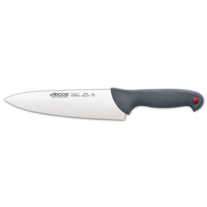 Couteau de Chef - ARCOS - Colour Prof - Lame 20cm en acier inoxydable - Manche ergonomique en polypropylène