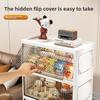 Household Folding Storage Cabinet Flip Large Capacity Bedroom Clothes Locker Multi-layer Installation-free