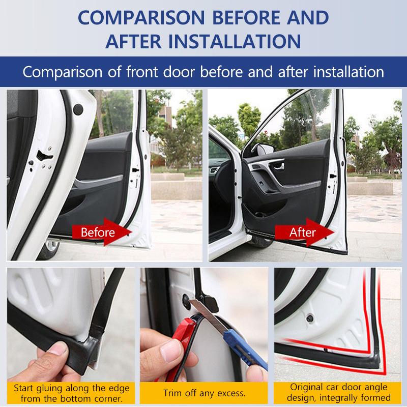 Sound Insulation Dustproof Sealing Strips For BYD Dolphin Rubber Hood Trunk Car Door A B Pillar Wear - Resistant Sealing Cotton Heat Shields 2