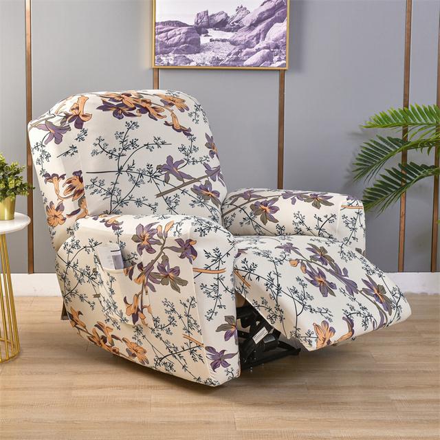 Spandex Stretch Recliner Potah na pohovku Elastická ochrana potahu na polohovací křeslo Dělený design Lazy Boy Relax Potah na křeslo