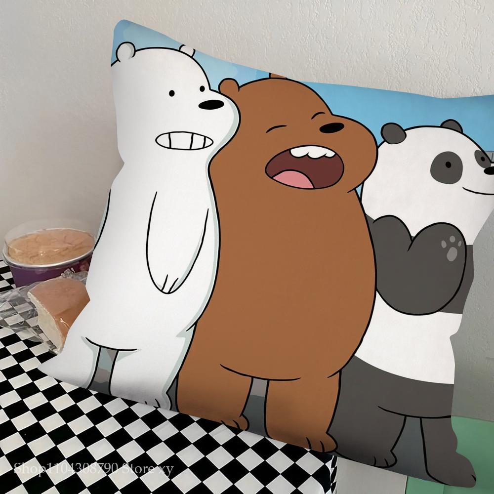 My B-Bare B-Niedźwiadki Kreskówkowe Bajki Poszewka na Poduszkę Kwadratowa Poduszka Sypialnia Sofa Wypoczynek Komfortowa Poduszka Salon Dekoracja Domu