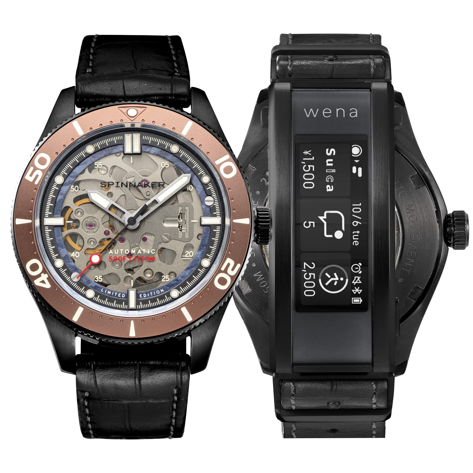 

Watch Black [Spinniker] CROFT×wena3 SP-5095-WN-01 Men s [Item]