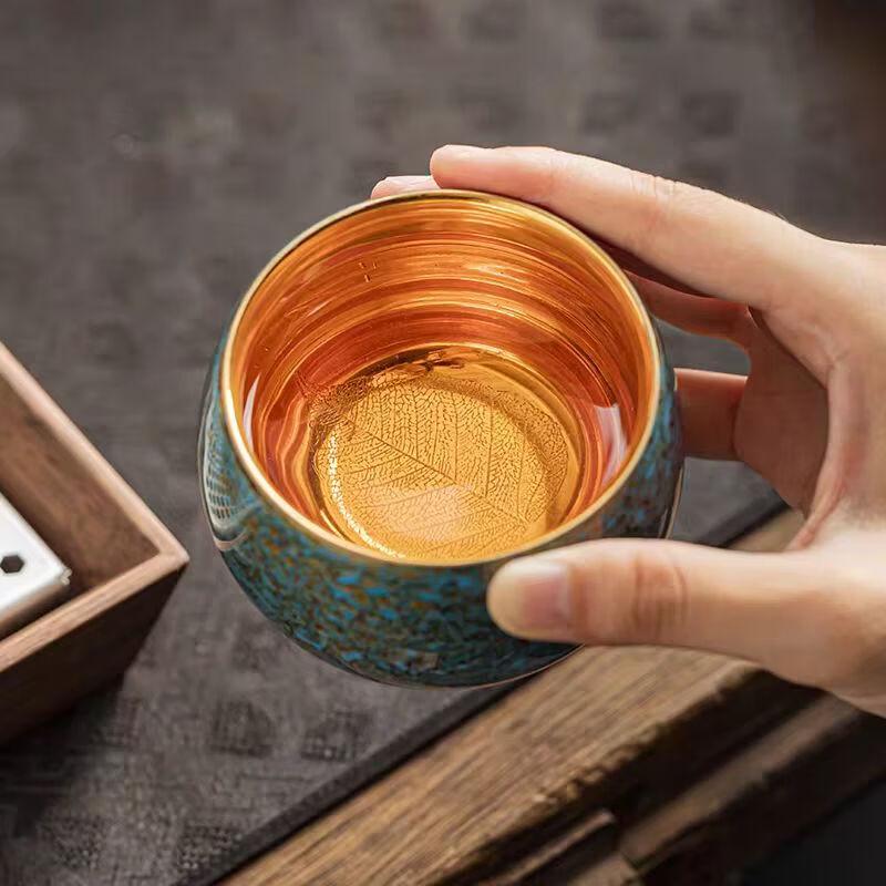 NONOO Chinese Style Gilt Lacquer Ceramic Teacup