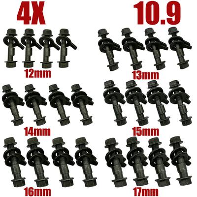 4 Peças 12mm 13mm 14mm 15mm 16mm 17mm Auto 10.9 Parafuso Camber de Alinhamento de Roda Parafuso Excêntrico Ferramentas de Ajuste e Reparo de Carro