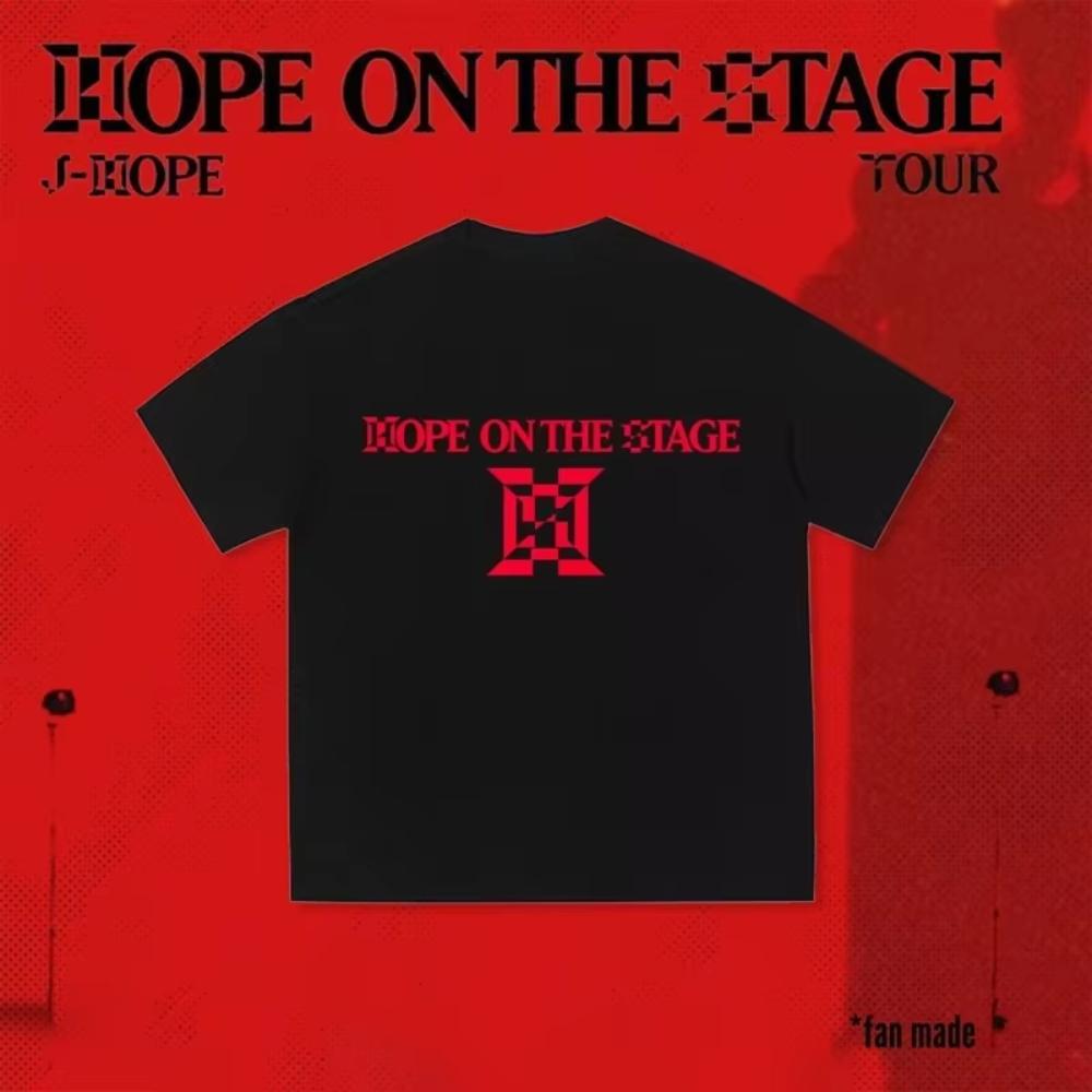 2025 Regular Shirt HOPE ON THE STAGE Jhope J-hope Print Top T-shirt Summer New Light Thin Women Tops Short Sleeves Men Tee Loose