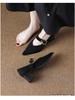 Französische Retro Mary Jane High Heels - Exquisiter Frühling/Herbst 2025 Stil für Damen mit spitzer Zehenpartie, perfekt zu Röcken.