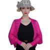 Summer fashion hollow-out knitted shawl women's thin solid color temperament versatile blouse bat sleeve knitted top