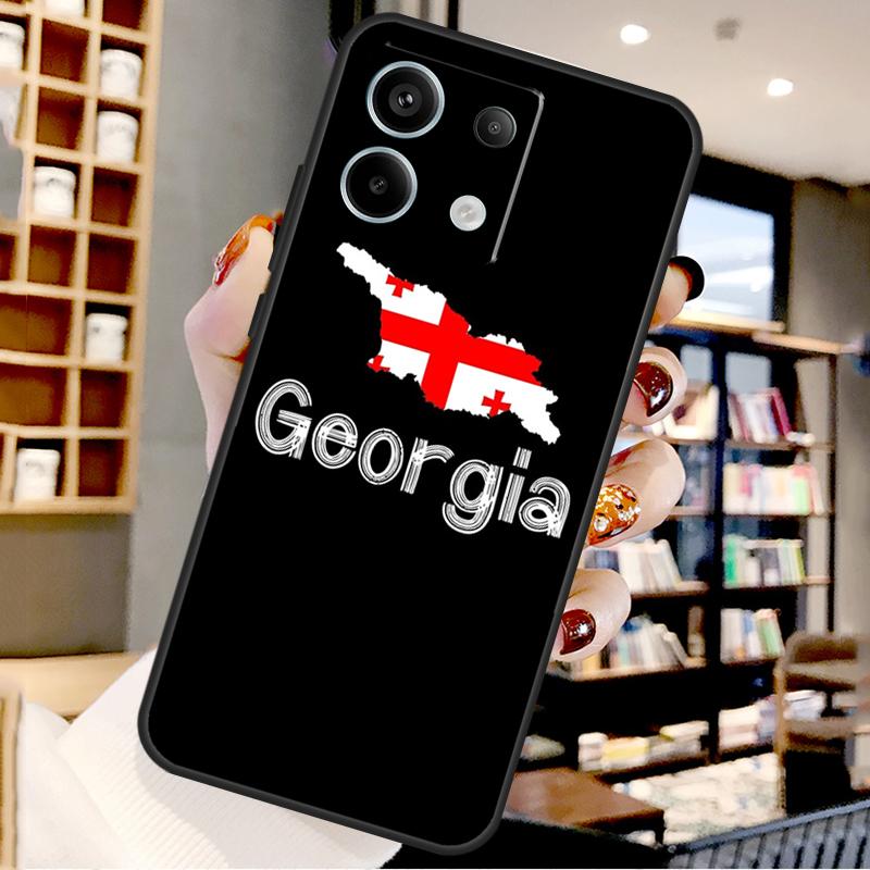 Georgia Flag For Xiaomi Redmi Note 14 Pro 12 11 9 10 13 15 Pro Plus Case For Redmi 15 10C 12C 13C 14C 15C