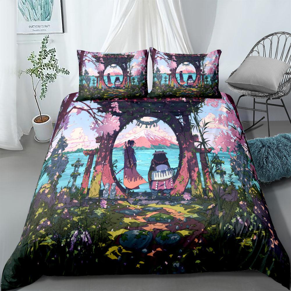 Fire Force Cartoon Bedding Set King Queen Double Full Twin Single Size Bed Linen Set